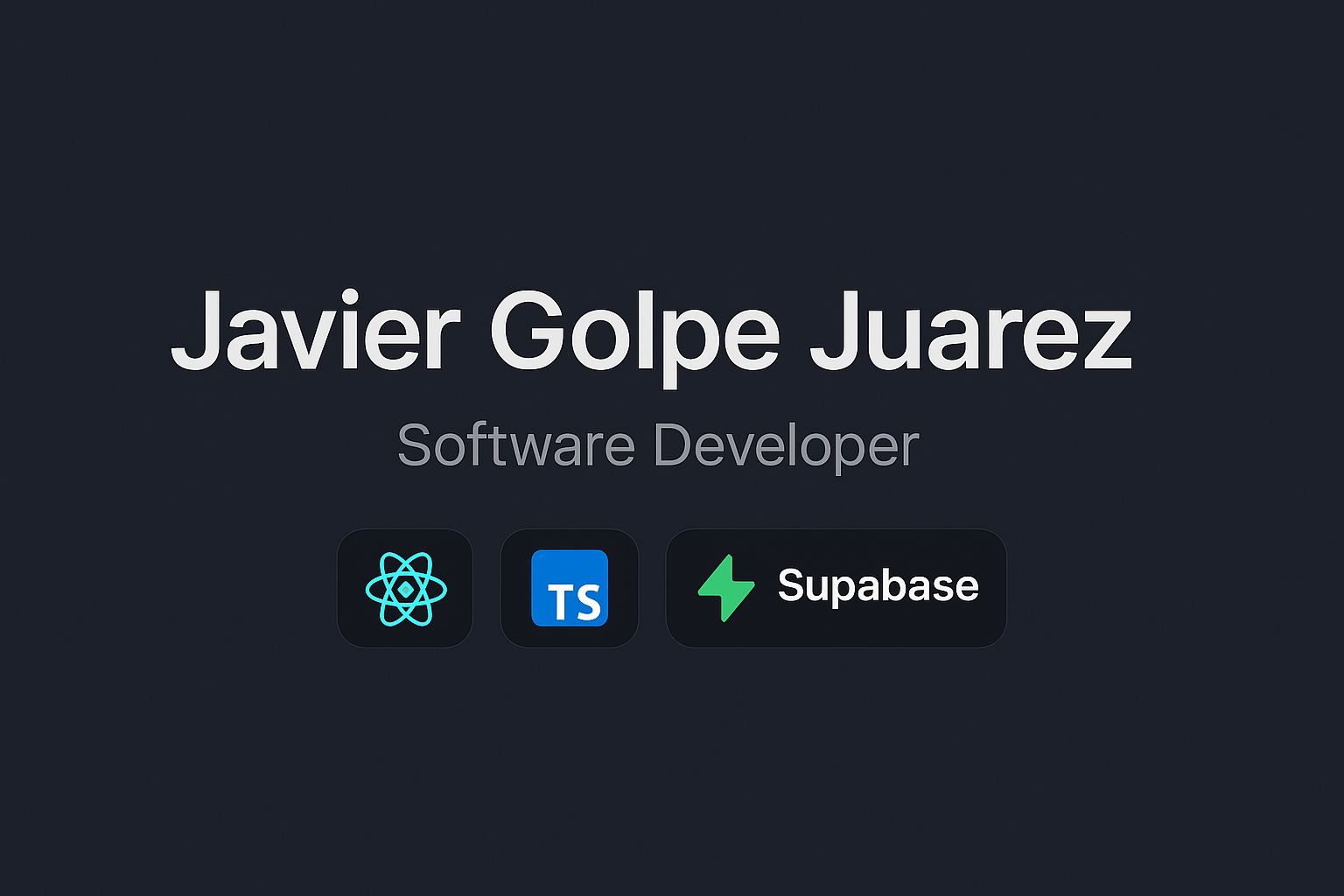 Javier Golpe Juarez — Software Developer Portfolio
